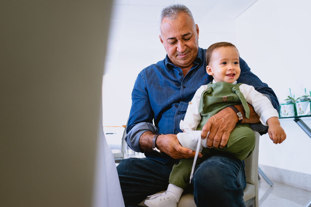 foto de festa infantil vô e neto