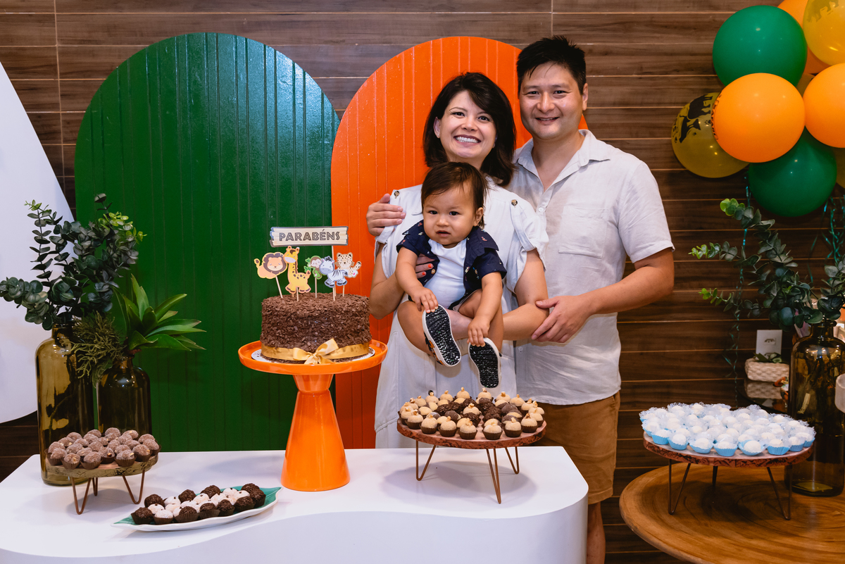 fotos de festa infantil - família reunida