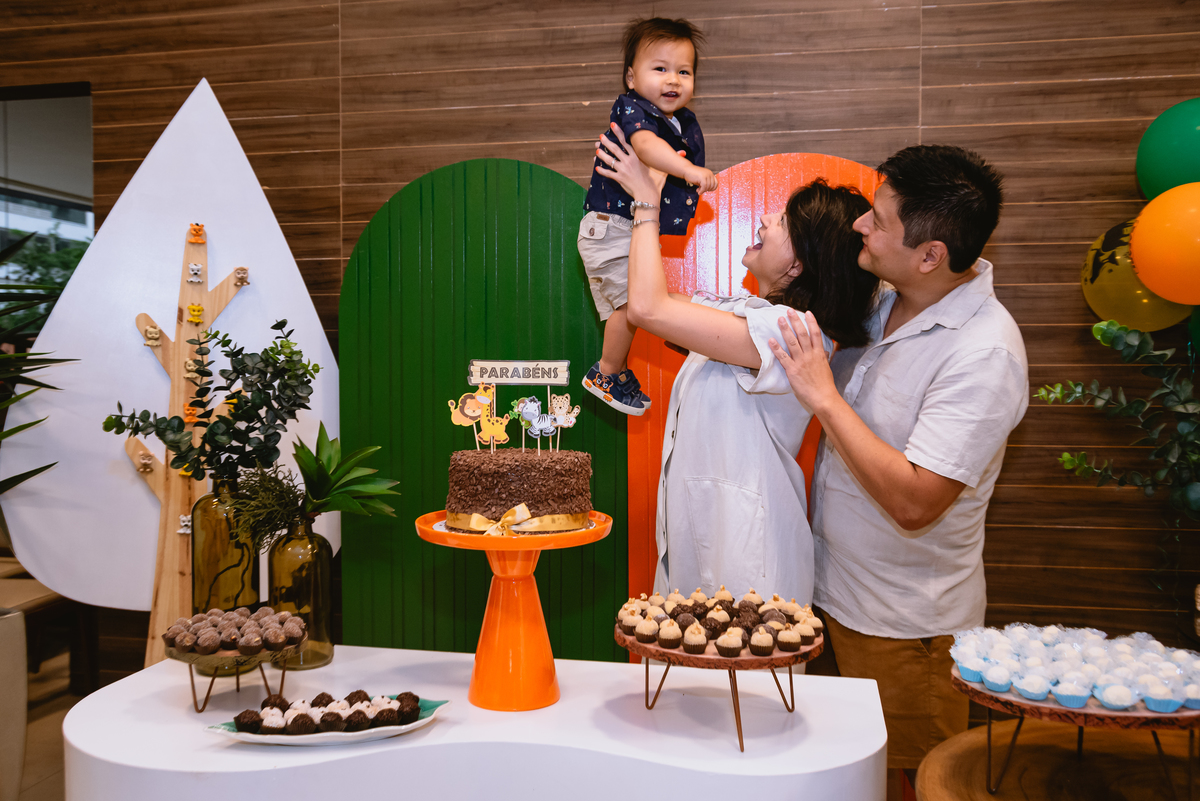 fotos de festa infantil - família reunida