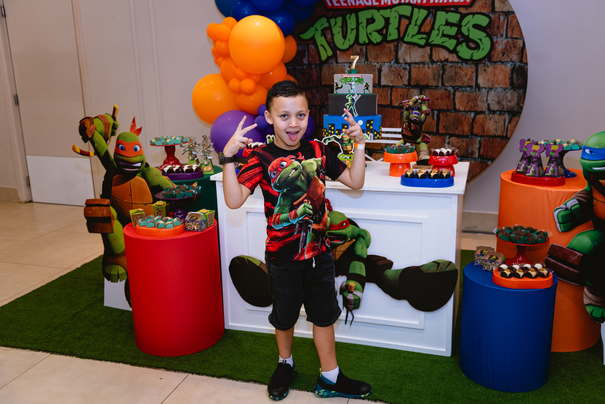 fotos de festa infantil - decoração tartaruga ninja - Pic Jump Festas