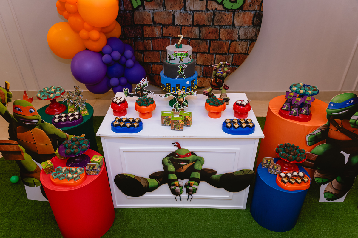fotos de festa infantil - decoração tartaruga ninja - Pic Jump Festas