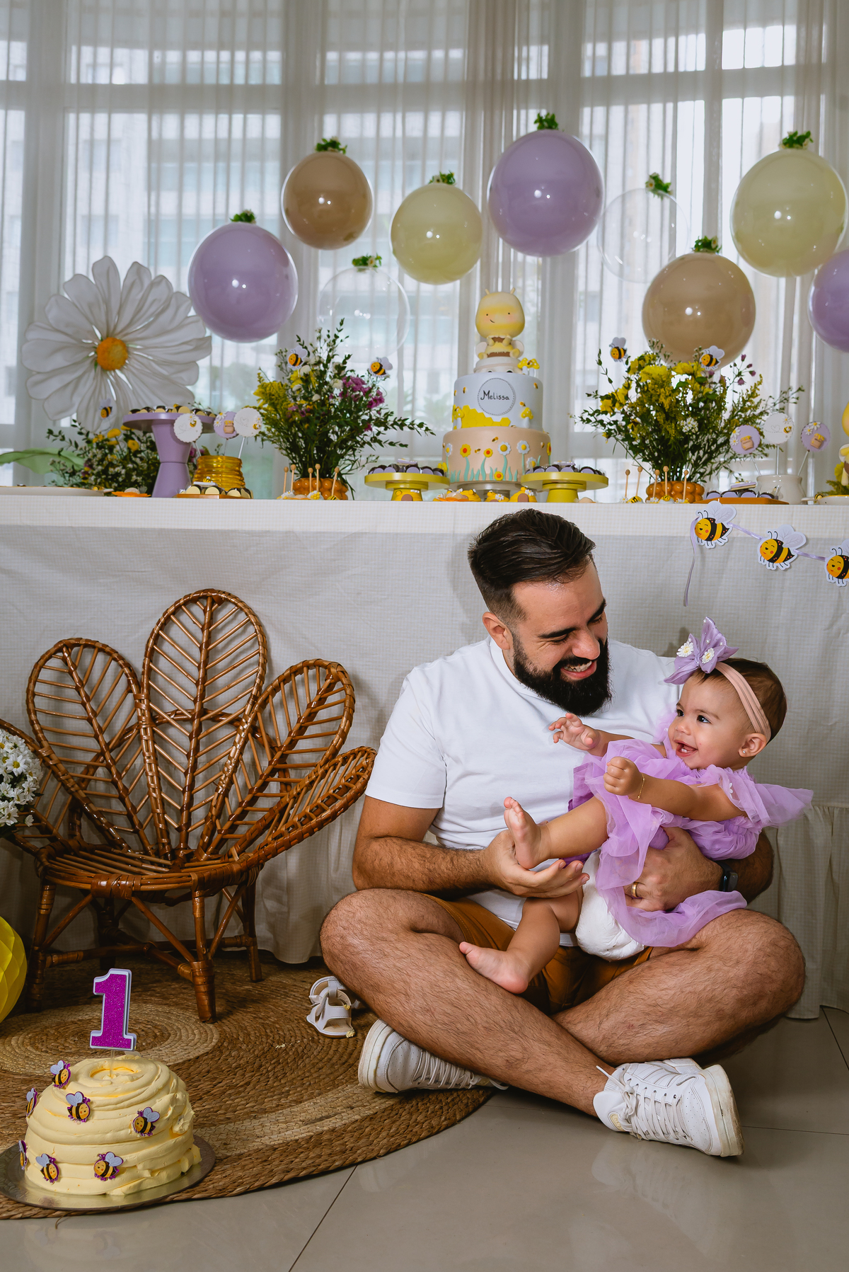 foto de festa de crianças - fotógrafo infantil - pai e filha