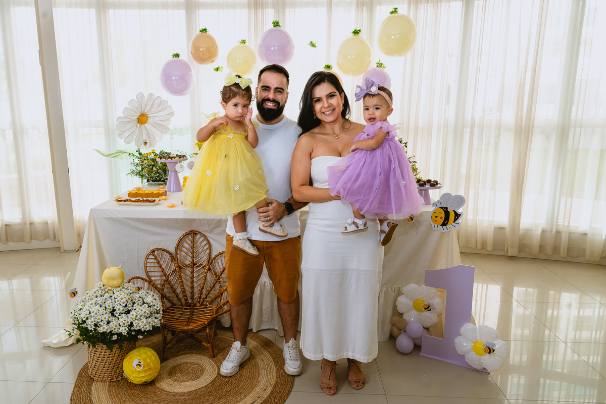 foto de festa de crianças - fotógrafo infantil - família reunida 