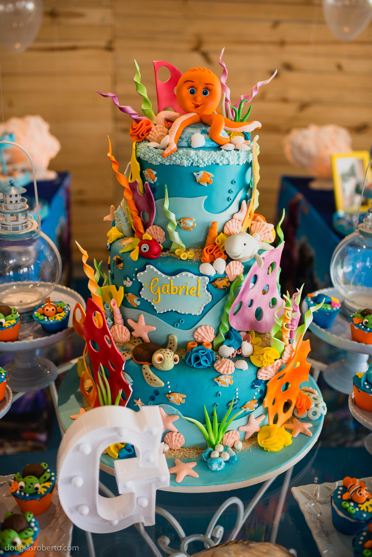 decoração de no fundo do mar