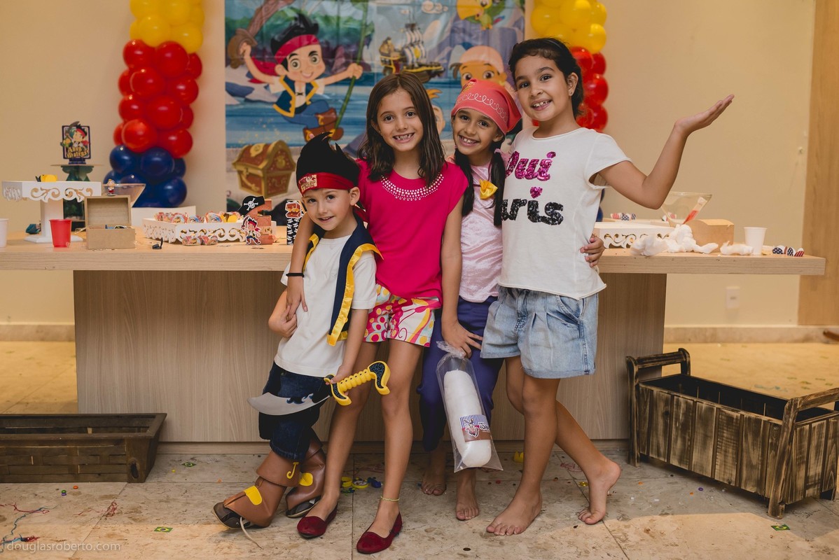 Festa infantil 5 anos Enrico, realizado em Brasilia-DF, abril de 2016. Tema da festa, Pirata.