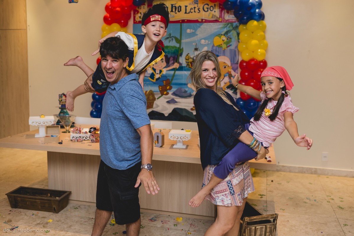 Festa infantil 5 anos Enrico, realizado em Brasilia-DF, abril de 2016. Tema da festa, Pirata.