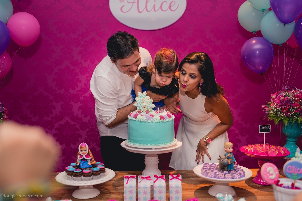 Festa infantil 3 anos da Alice, realizado em Brasilia-DF, abril de 2016. Tema da festa, Princesa.