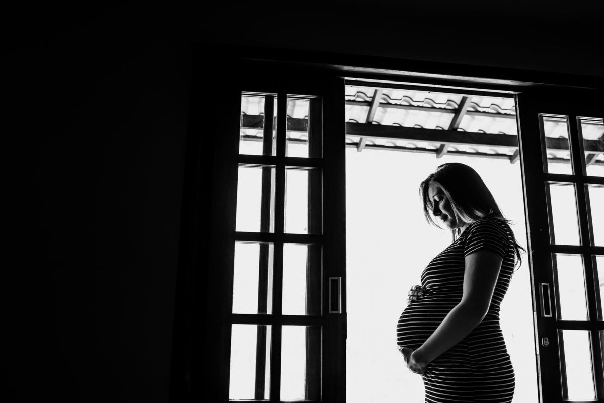 ensaio gestante em casa