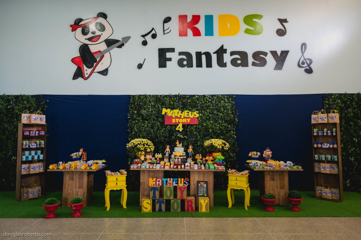 Festa Infantil Matheus Aniversário de 4 anos, realizado em Taguatinga-DF. Tema Toy Story