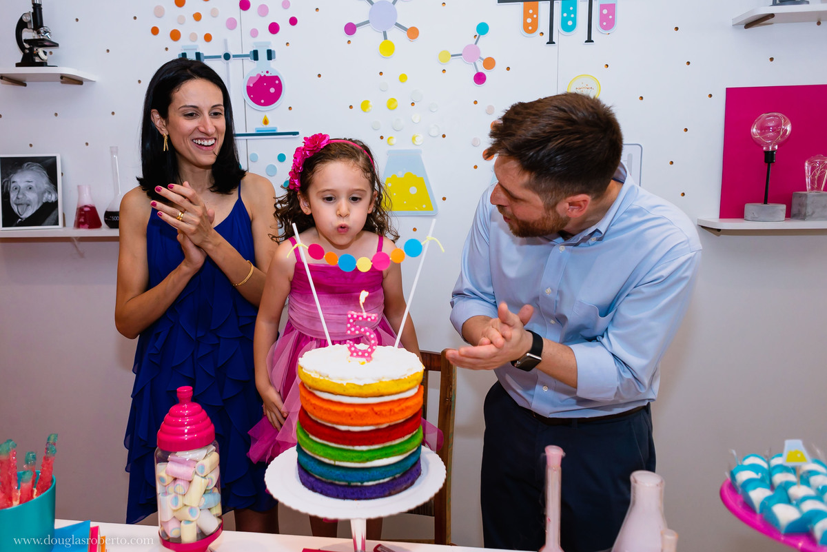 hora dos parabéns de Valentina