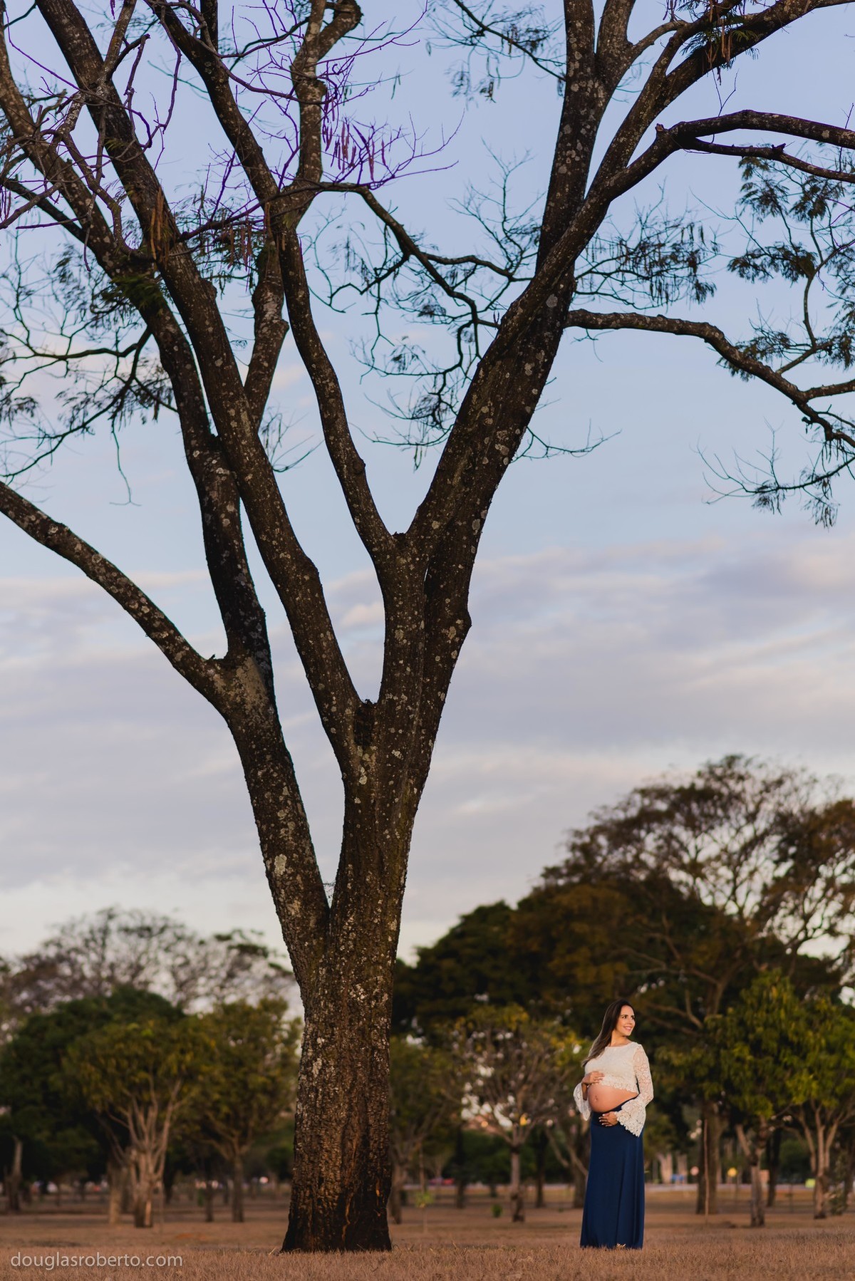 Patrícia no por do sol