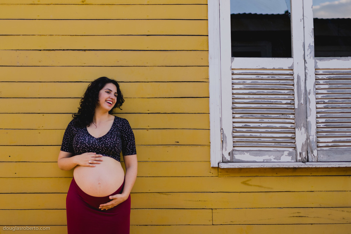 Ensaio gestante, realizado no Museu Vivo da Memória Candanga