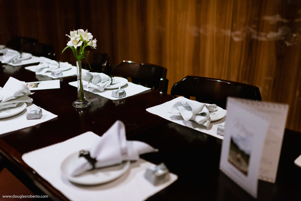 decoração do local da recepção do casamento