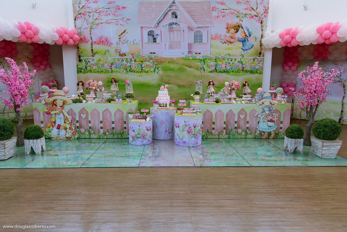 mesa bolo happy birthday garden