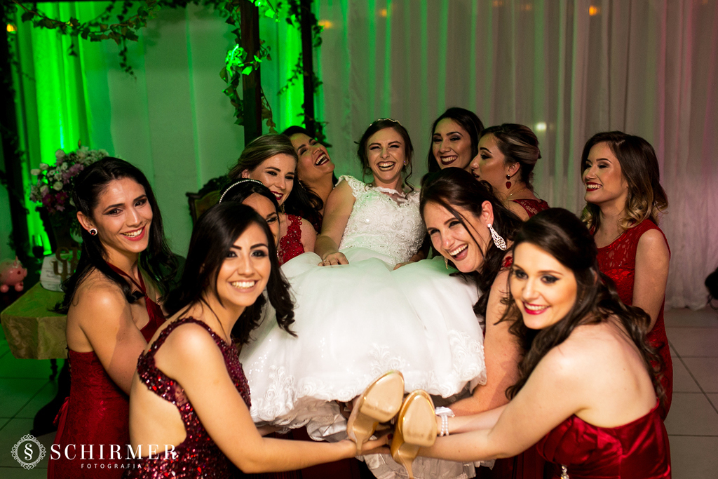 casamento Lucas e Debora Sidnei Schirmer Fotografo de Casamento Porto Alegre - festa de casamento madrinhas 