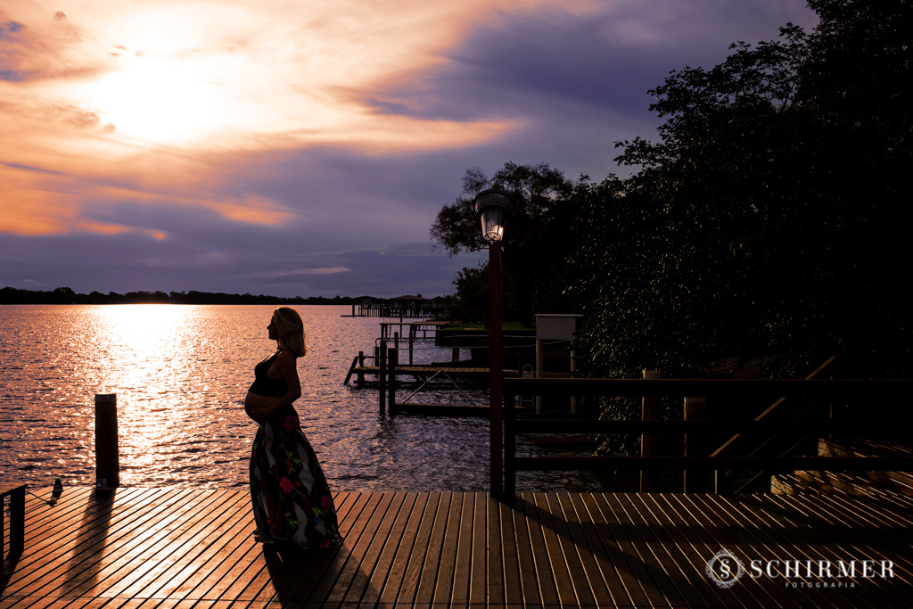 fotografia de gestante no por do sol de porto alegre schirmer fotografia