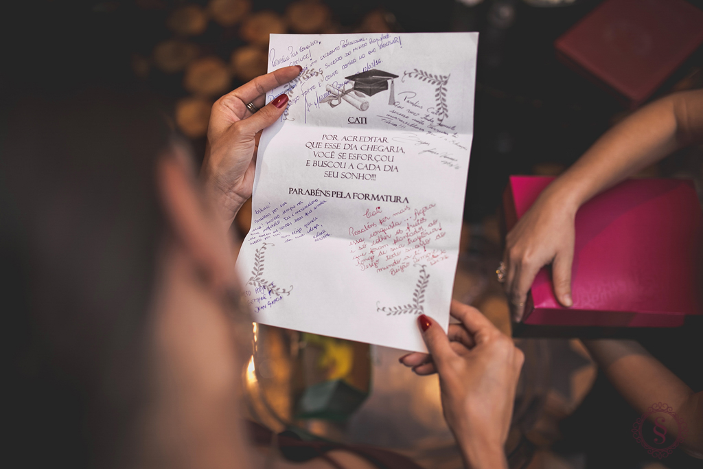 homenagem da família em formatura