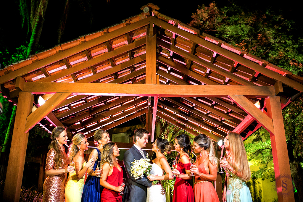 foto dos noivos antonio e carmen com os padrinhos em porto alegre rs