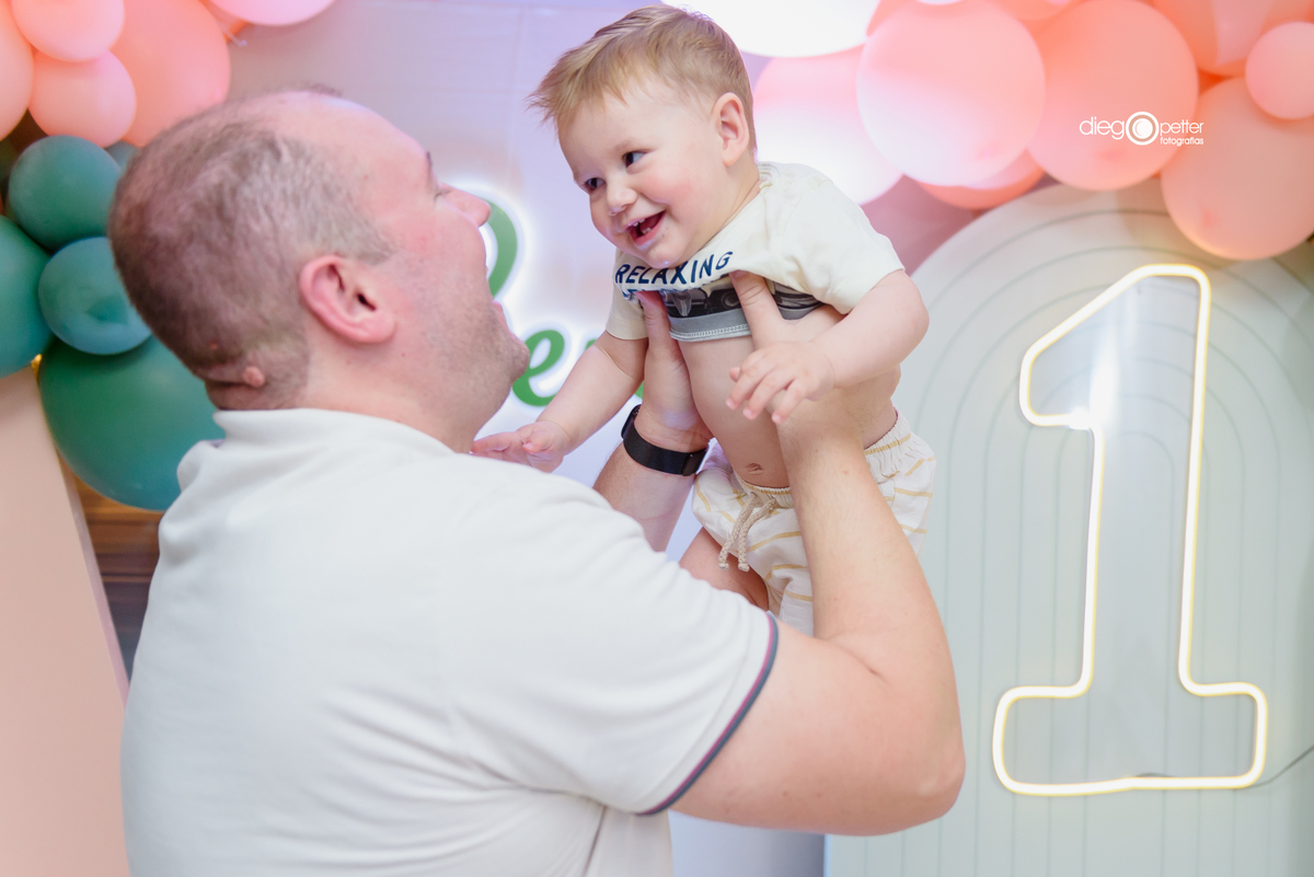 Aniver 1º aninho Bento com o pai Soledade/RS 