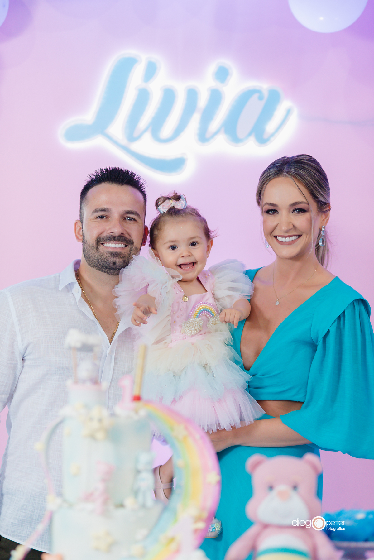 primeiro aninho lívia soledade com os pais