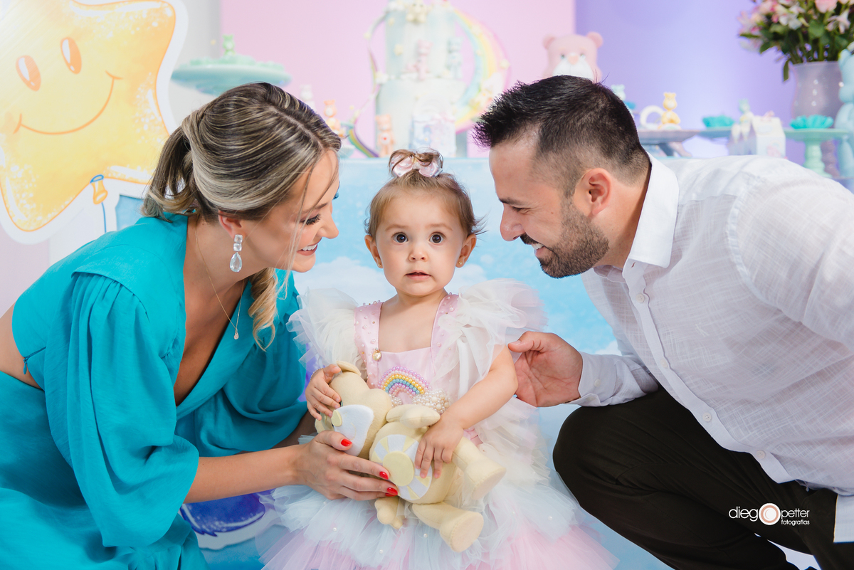 primeiro aninho lívia soledade com os pais