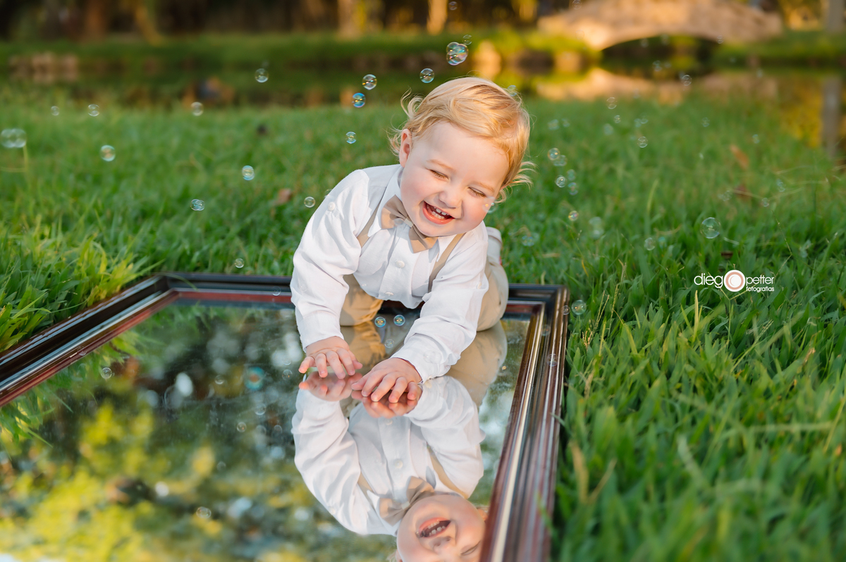 ensaio infantil bebê 1º aninho aniversário redenção porto alegre espelho