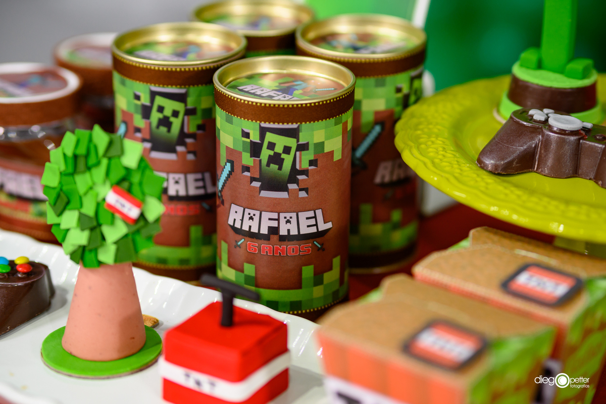 decoração minicraft aniversário