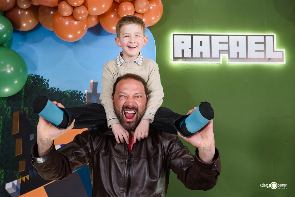 festa aniversário minicraft rafael com padrinho