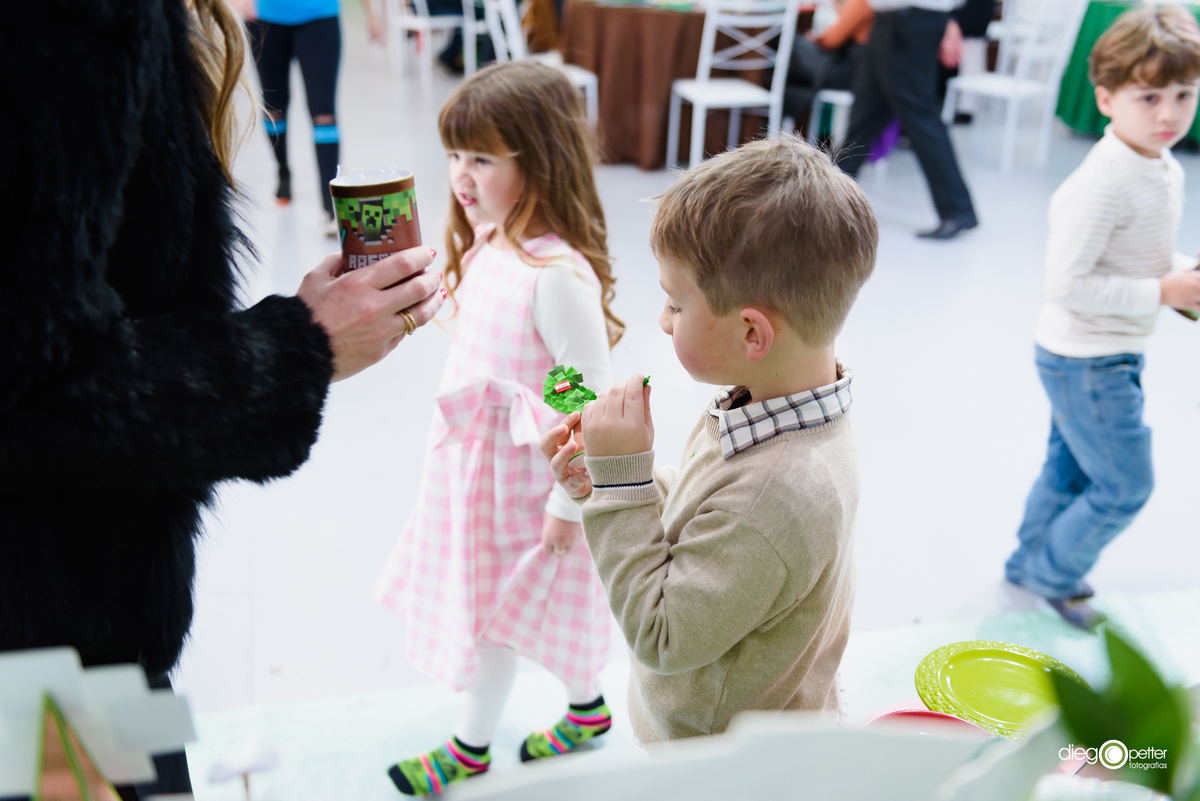 festa aniversário minicraft rafael comida