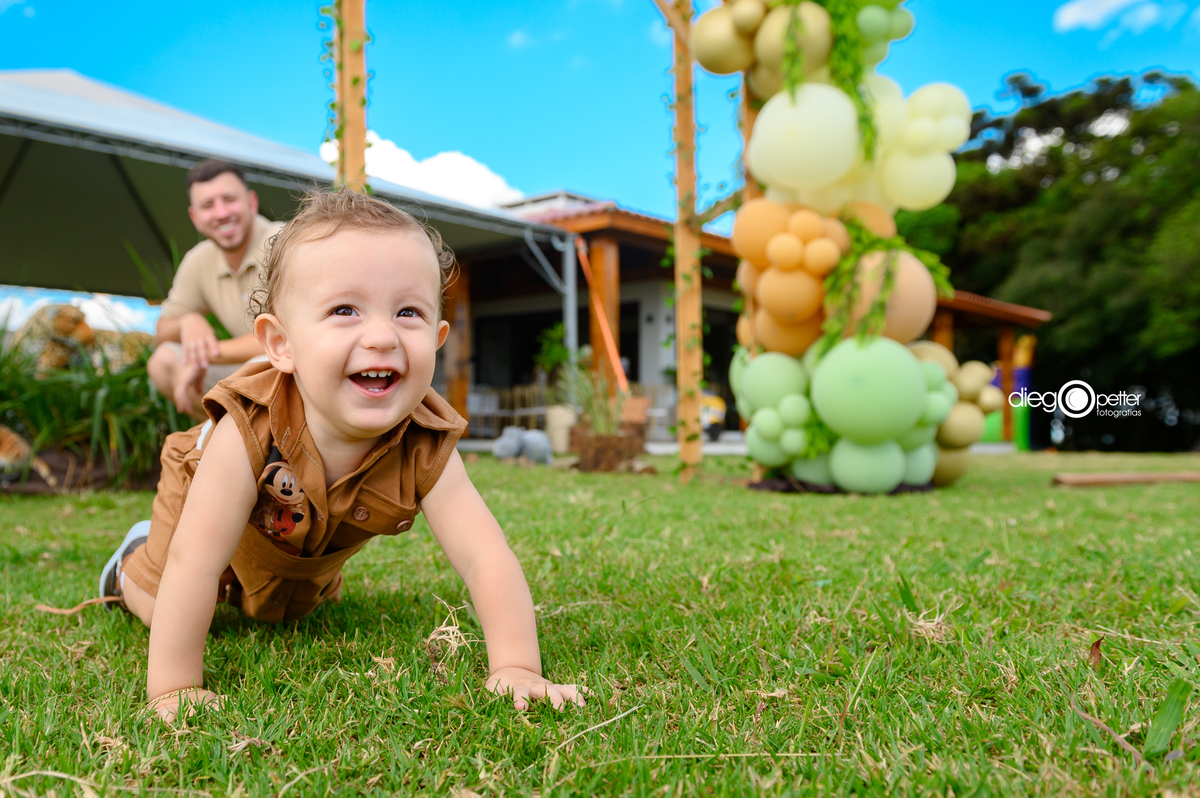 luis augusto 1º aninho aniversário infantil com o pai