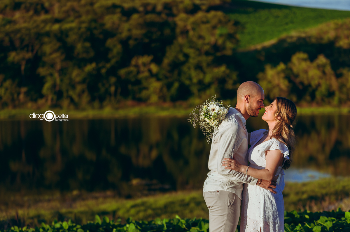 ensaio pré-casamento no açude das terras do casal