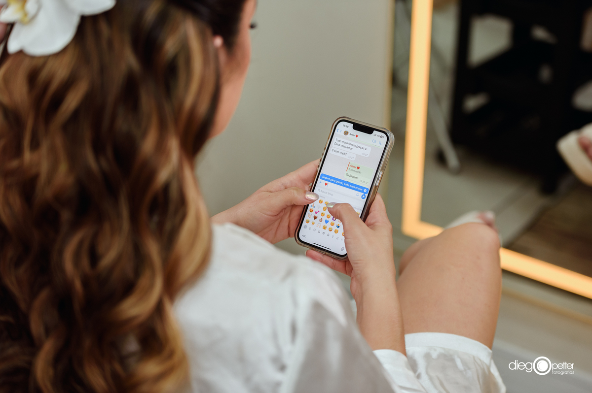 noiva no celular making of