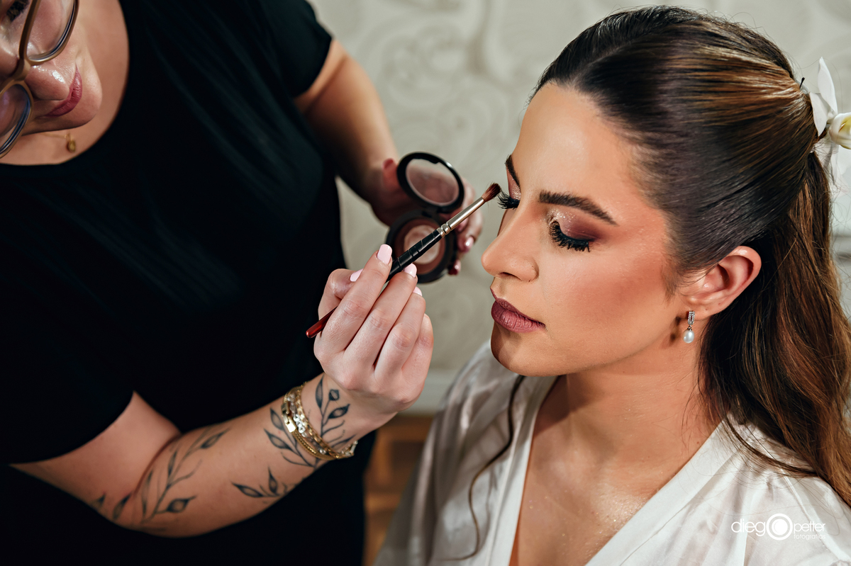 making of casamento no salão de beleza