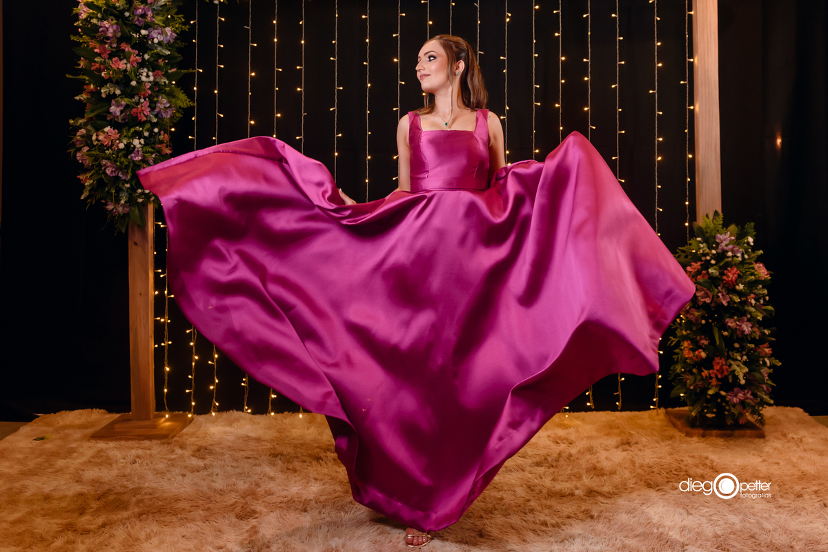 pose com vestido de formatura