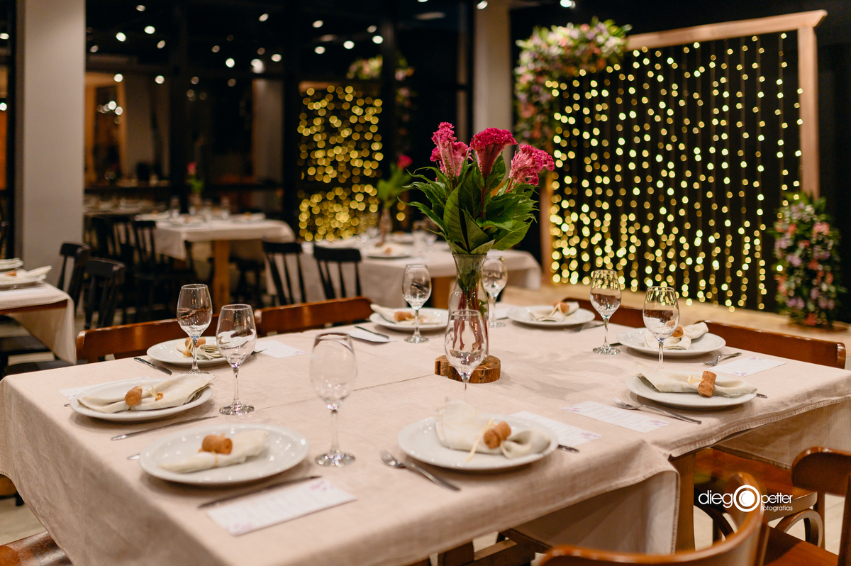 Decoração recepção formatura restaurante colonos soledade