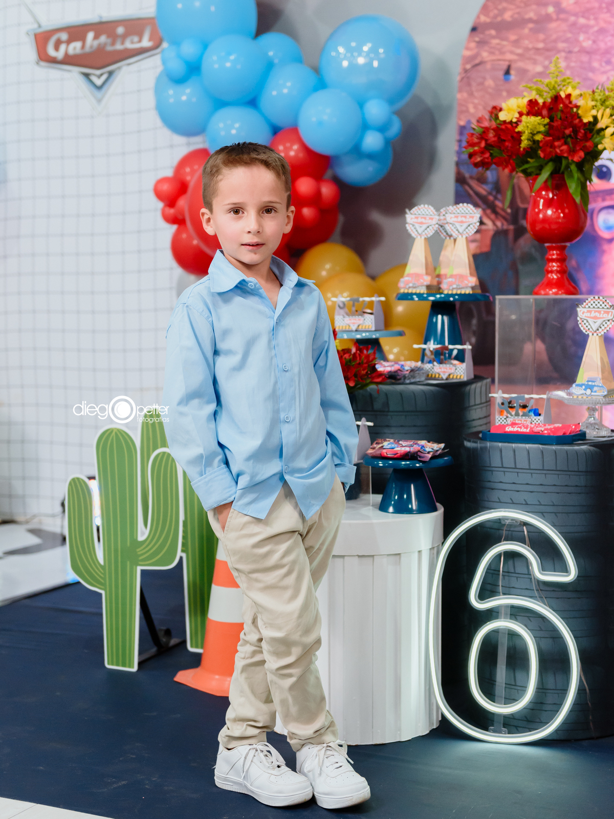 pose na decoração aniversário 6 anos Gabriel