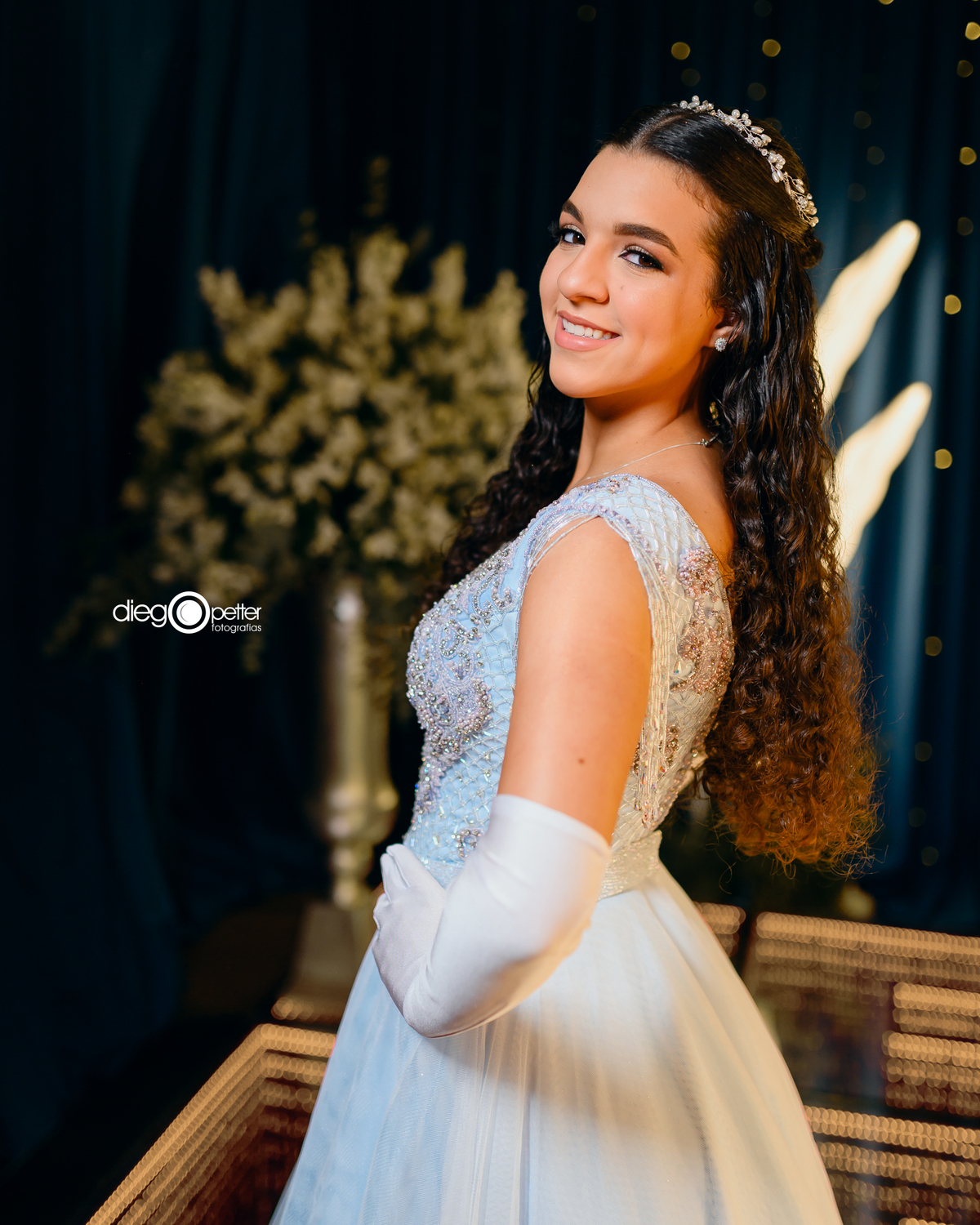 debutante posando para foto