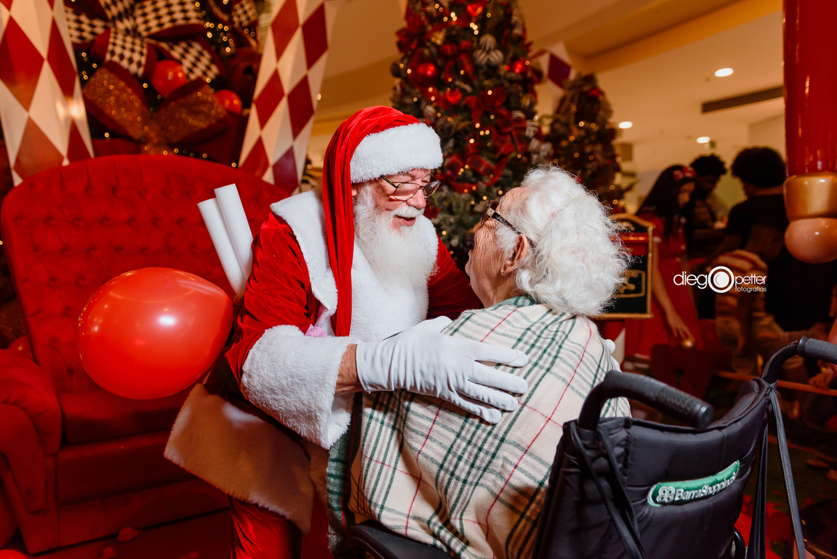 foto espontânea  com papai noel
