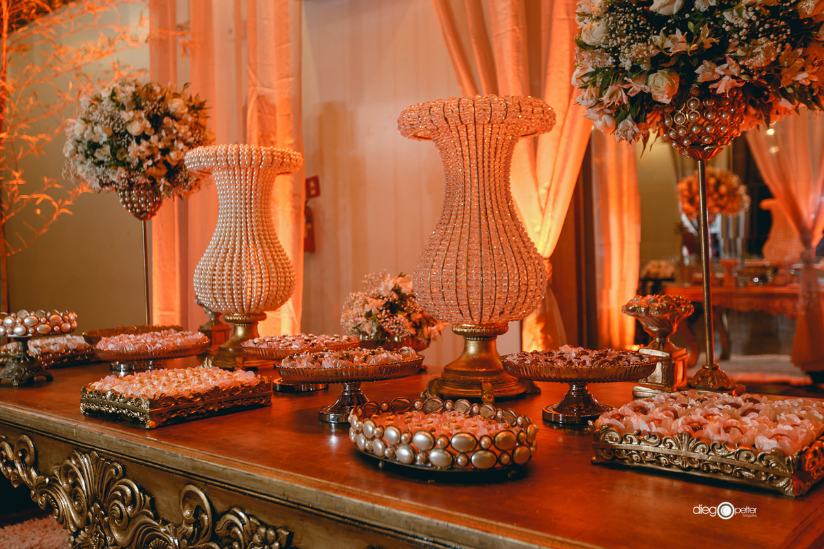 Decoração casamento Clube Comercial Soledade