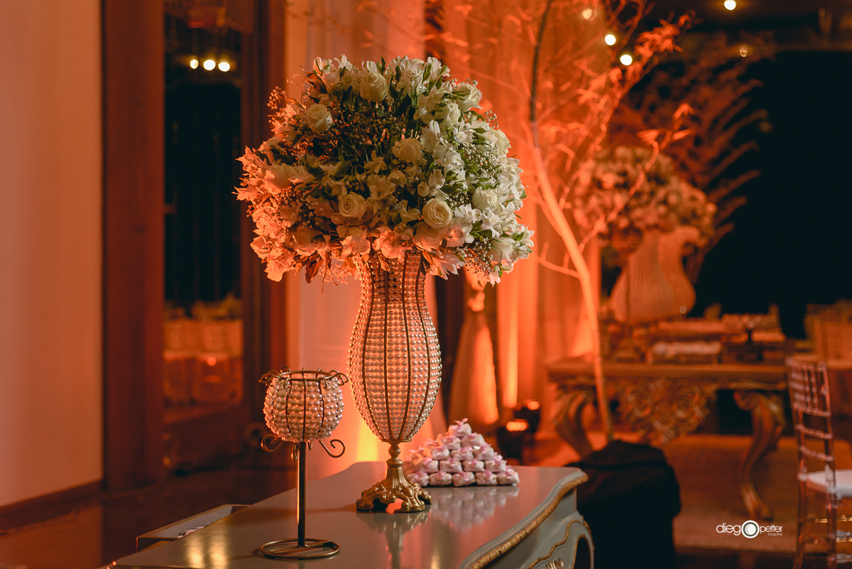Decoração casamento Clube Comercial Soledade