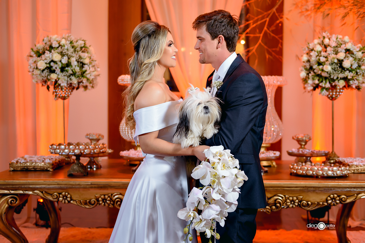 Pet no Casamento Francine e Gustavo Clube Comercial