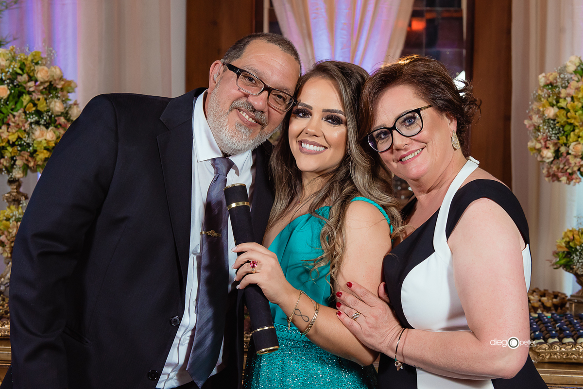 Pais na Formatura Jordana Faoro Teixeira Clube Comercial de Soledade