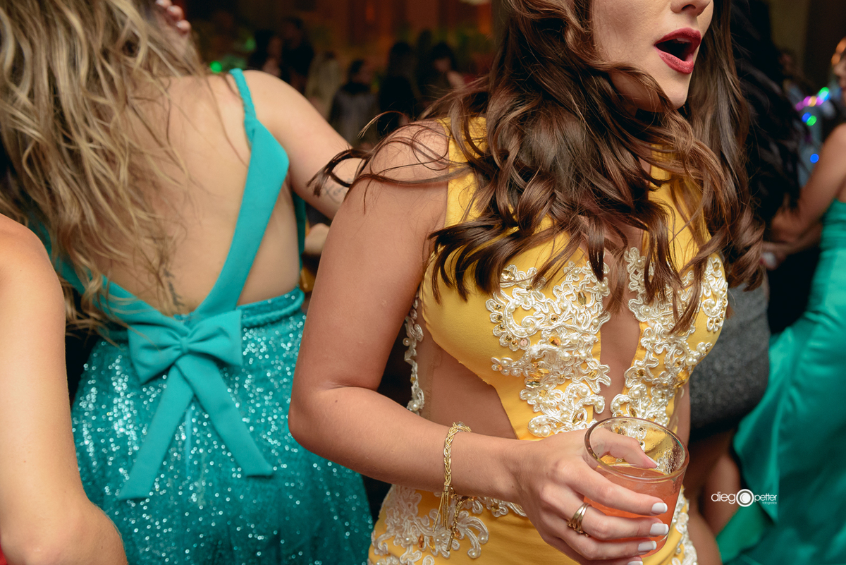 Momento festa Formatura Jordana Faoro Teixeira Clube Comercial de Soledade