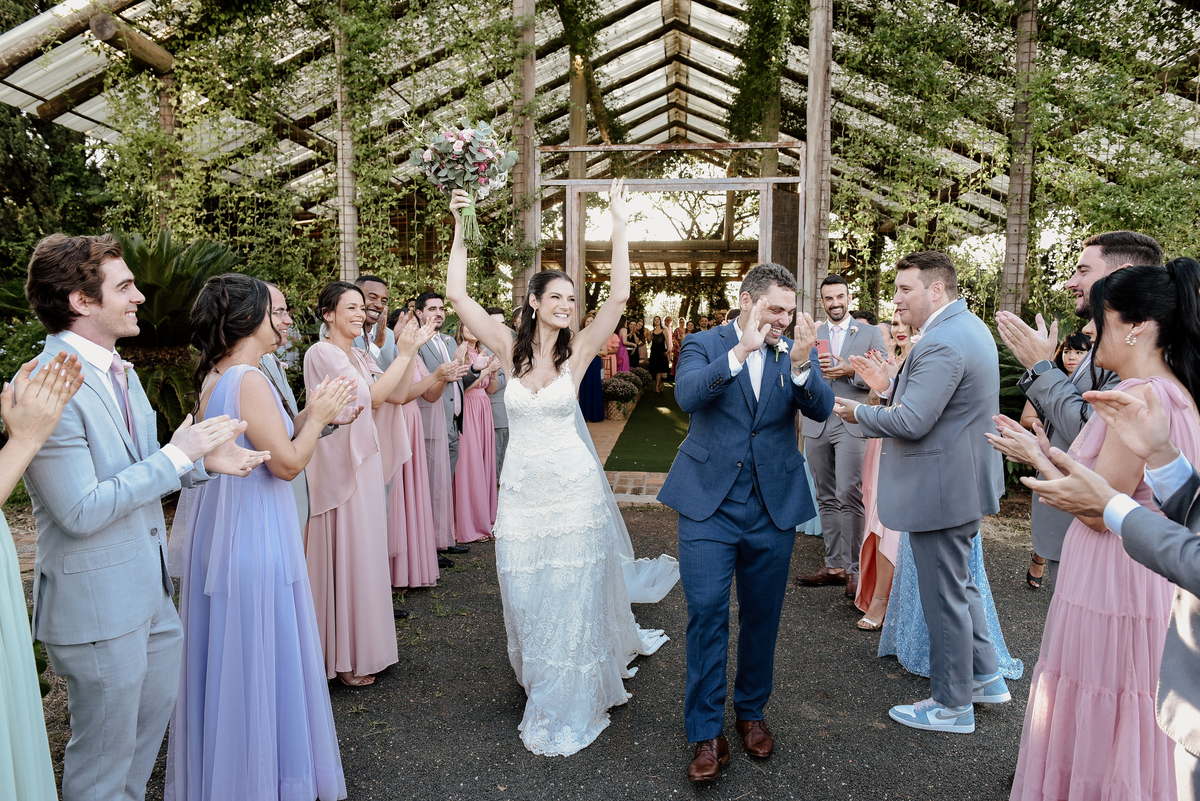 Cerimonia do casamento no reserva de Santa Clara