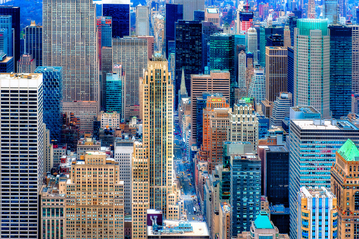 Fotos aérea de Manhattan New York feita do Empire State Building.  Manhattan. 
 nova york. new york. prédios de Manhattan. arranha-céus da Cidade de Nova Iorque. arranha-céu dos Estados Unidos