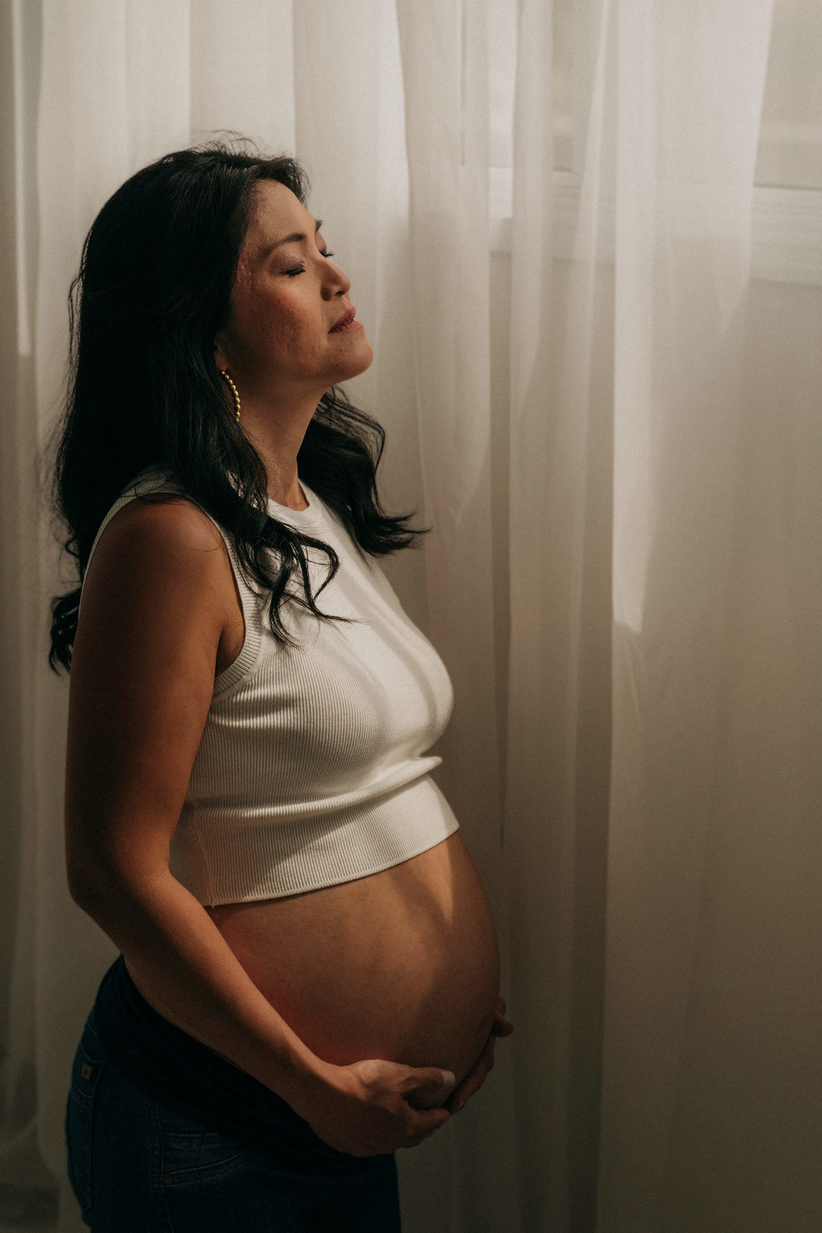 Ensaio Gestante no Estúdio em Santos