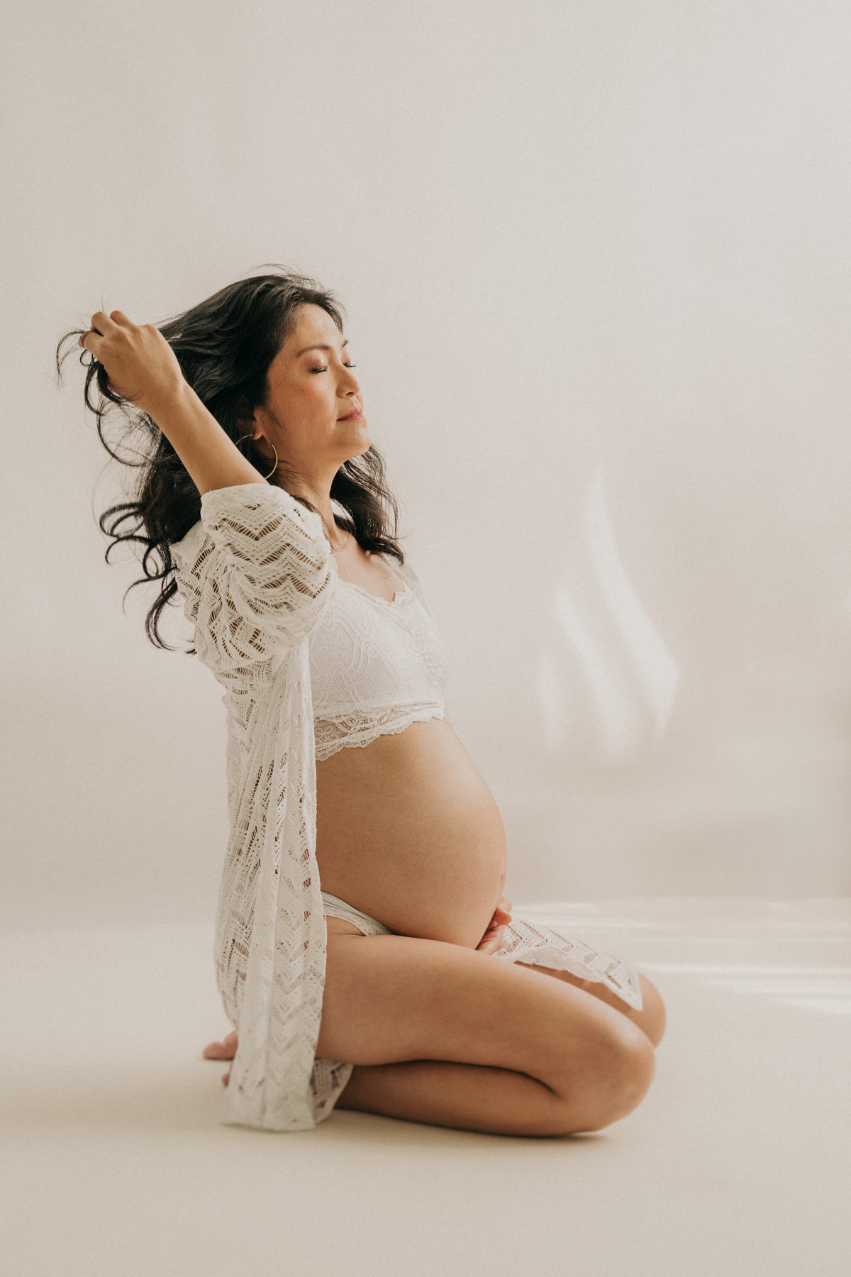 Ensaio Gestante no Estúdio em Santos