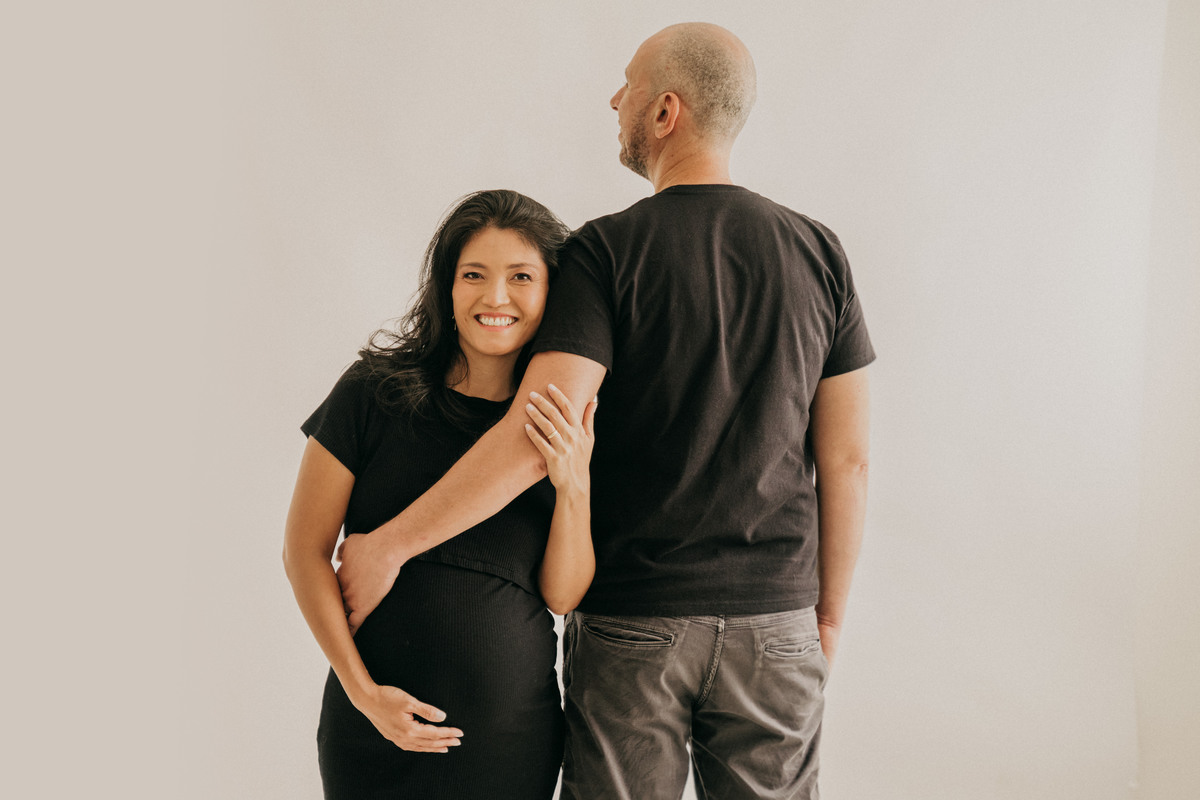 Ensaio Gestante no Estúdio em Santos