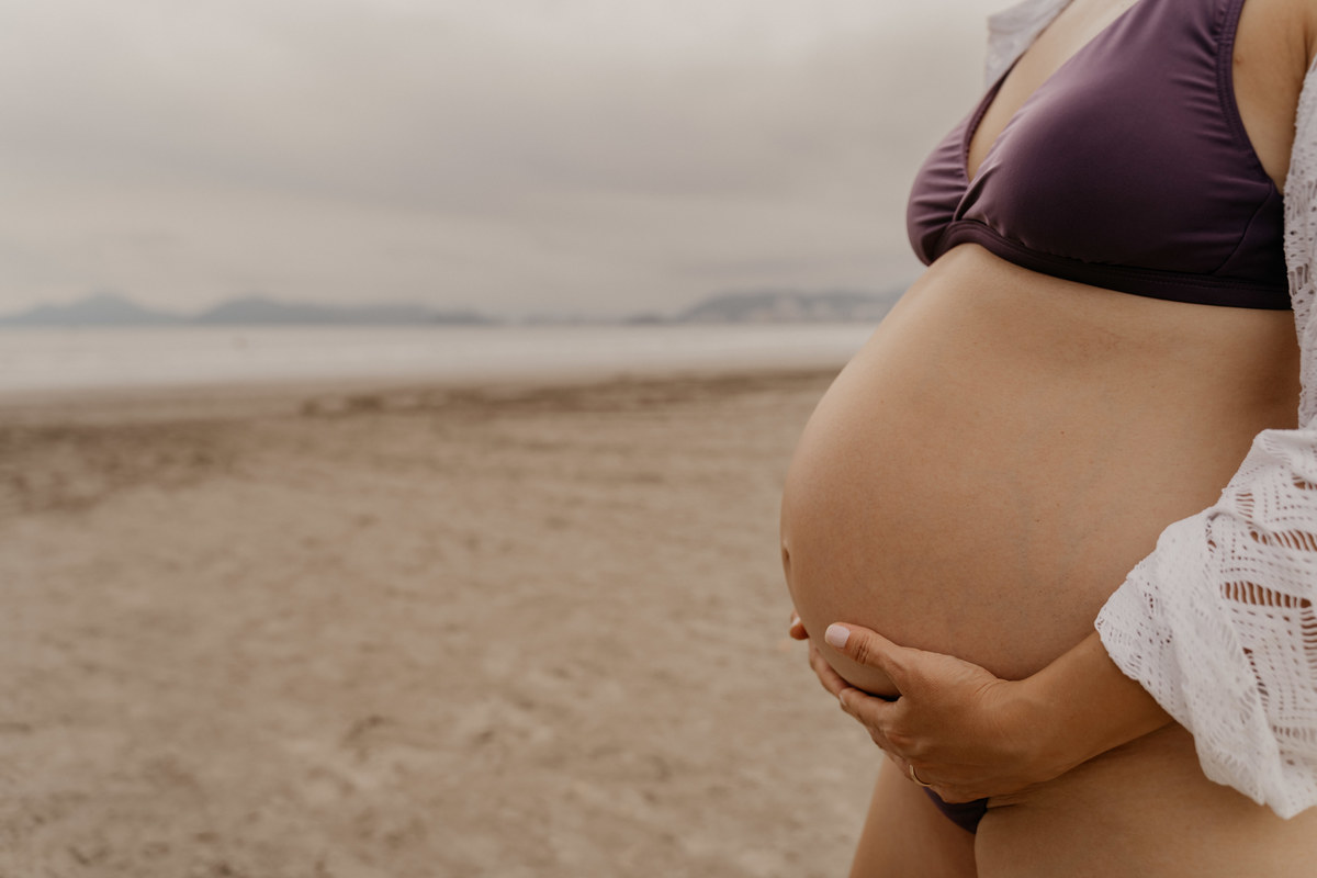 Ensaio Gestante na Praia em Santos