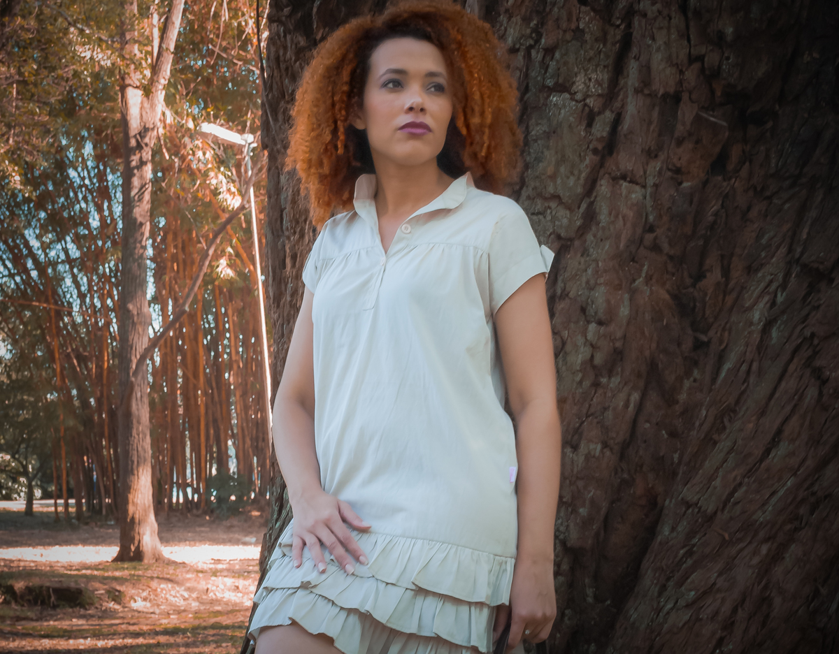 Vânia Oliveira, destaque para as árvores, local conchegante.